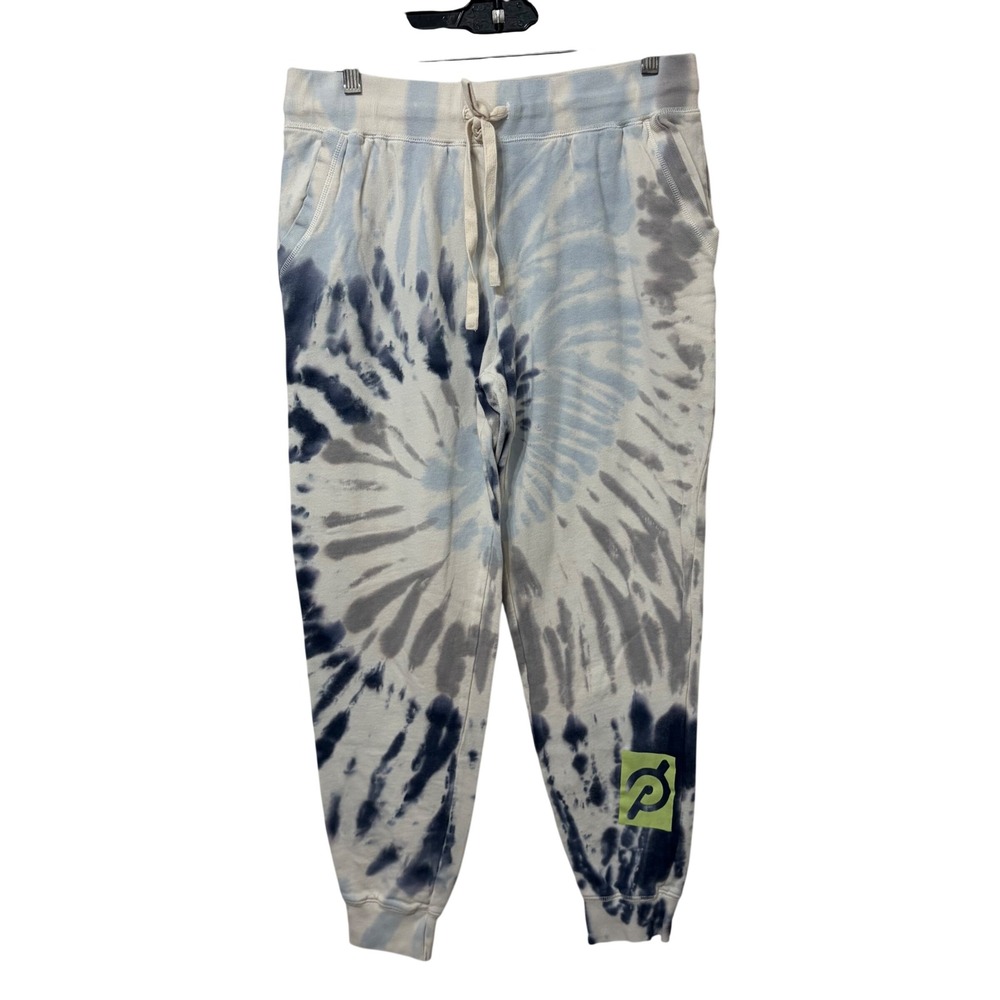 Peloton Womens Tie Dye Joggers Blue Grey Cotton Sweatpants FP20431BF Size M